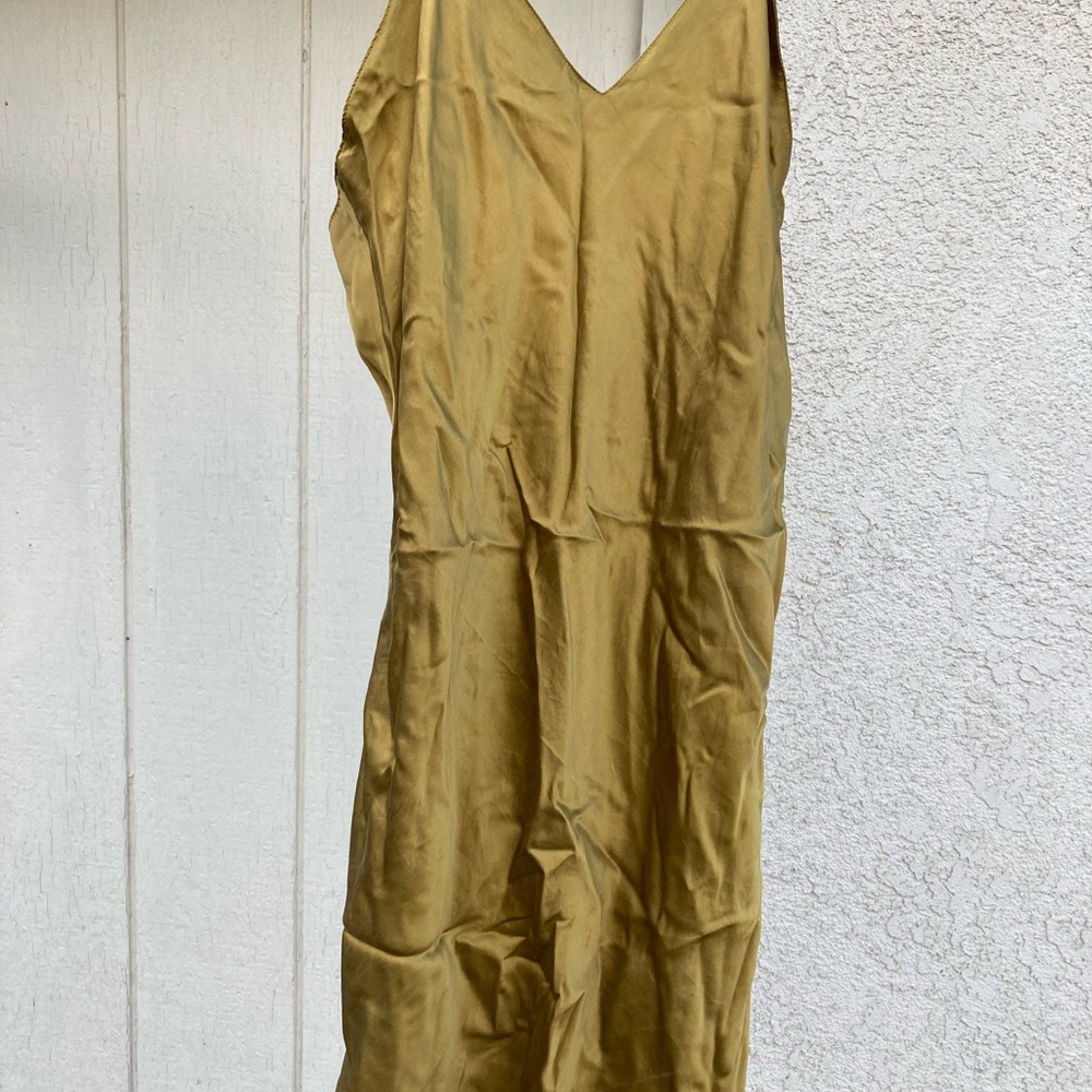 Victoria’s Secret gold silk nightgown